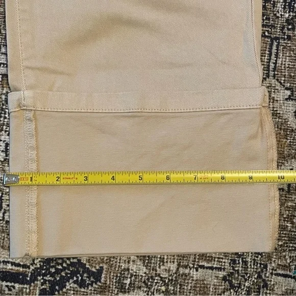 Pilcro Anthropologie Womens 28 Relaxed Cuffed Pants Khaki Wide Leg High Rise Tan - Picture 9 of 10
